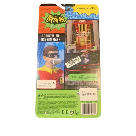 McFarlane Toys DC Retro Batman 66: Robin with Oxygen Mask Exclusive New - Picture 6 of 6